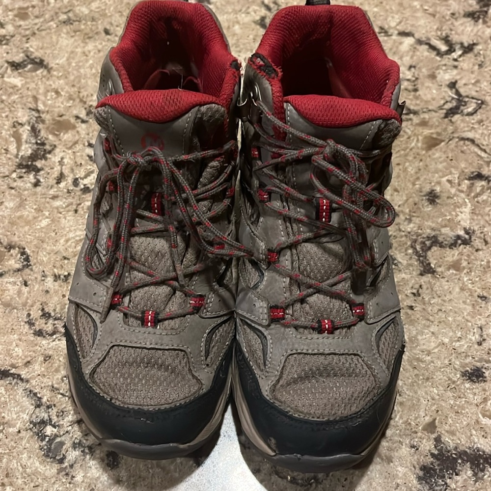 Kids' Merrell Moab 3 Mid Waterproof Boulder / Red Size 6